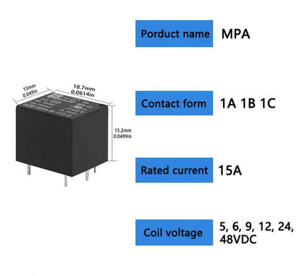 CC 4pin micro 5 elettromagnetici Pin Relay 12v 24V 5v 9v JQC-3FF T73 del PWB del MPA 10A 5A